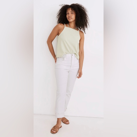 Madewell The High-Rise Slim Boyjean in Tile White Size 32 - Picture 13 of 14